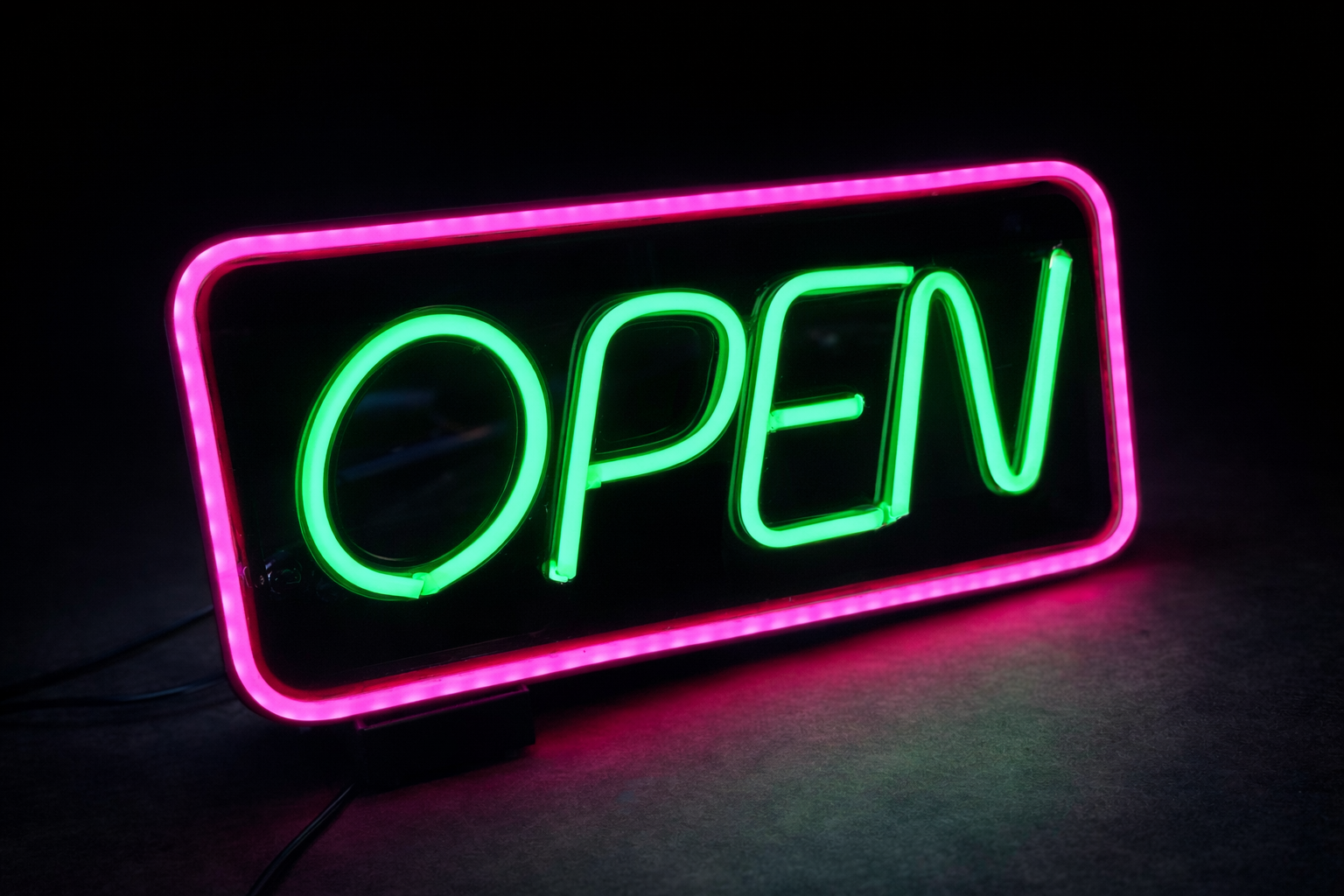 Cartel LED Neon “OPEN” - Iluminación Comercial