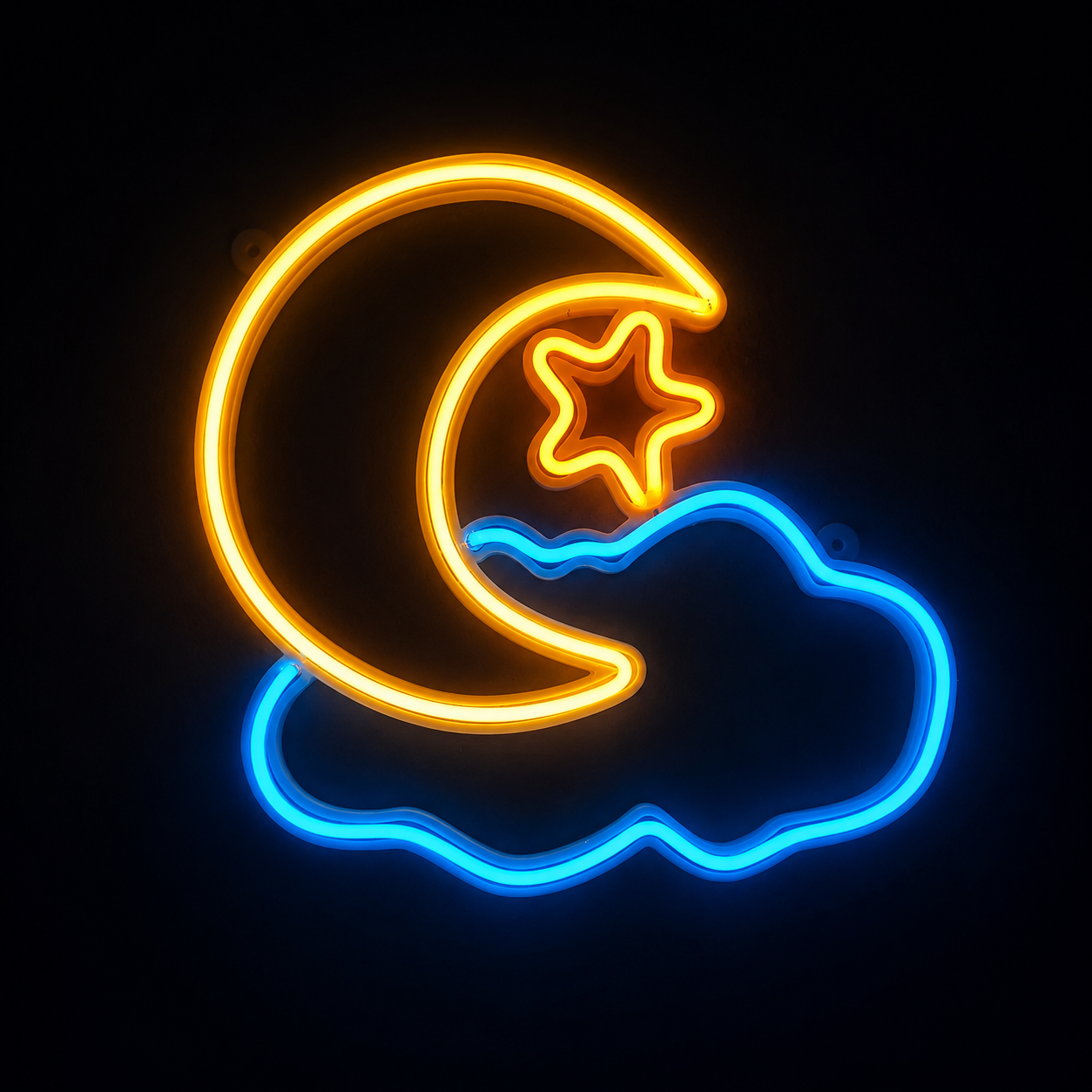 Cartel LED Neon “NUBE Y LUNA” - Iluminación Decorativa