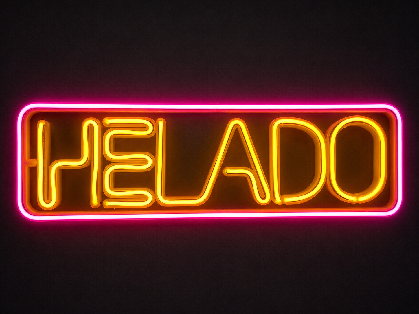 Cartel LED Neon “HELADO” - Iluminación Decorativa