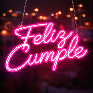 Cartel Neón “Feliz Cumple”